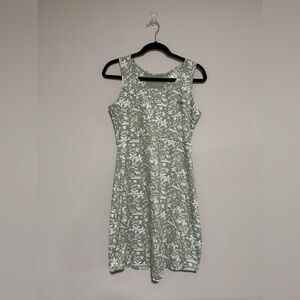 Columbia Green Sleeveless Patterned Athletic Dress Size Medium Outdoor PFG